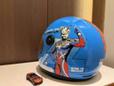 車贊奧特曼兒童全盔男孩秋冬保暖防風可拆圍脖3C認證電動車頭盔安全帽 5-12歲】藍色奧特曼全盔+可拆圍脖 曬單實拍圖