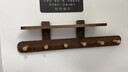 百目源實木掛衣鉤免打孔壁掛墻上輕奢創(chuàng)意衣服掛鉤進門入戶門玄關置物架 胡桃色/4鉤 曬單實拍圖