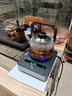 WETEA全自動(dòng)底部上水電熱水壺單爐 茶幾泡茶壺?zé)熁疑Ａ畨?304不銹鋼電茶爐 大屏顯示花茶壺養(yǎng)生壺 1L 透明玻璃壺WPD03 曬單實(shí)拍圖