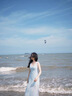 微光里 藍(lán)色蕾絲鏤空吊帶連衣裙女2025夏收腰禮服度假海灘法式長款裙子 【藍(lán)色長裙 】S 曬單實(shí)拍圖