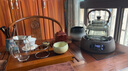 全度玻璃提梁壺家用小型電陶爐煮茶器燒水壺大容量保溫玻璃茶壺 提梁壺（煙灰色）+康米電陶 曬單實拍圖