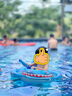 swimbobo嬰兒游泳圈卡通戲水兒童 帶水槍寶寶坐艇游泳坐圈K2006S鯊魚款式 曬單實(shí)拍圖
