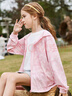 ASK JUNIOR女童外套2025夏薄款連帽兒童輕薄皮膚衣外套空調(diào)服 粉色 160 曬單實(shí)拍圖