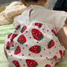 G.DUCKKIDS兒童衣服女夏季棉女寶寶吊帶背心套裝夏裝幼童外穿套頭娃娃衫夏裝 紅色 (櫻桃裙套裝) 100 (適合(85-90) 曬單實(shí)拍圖