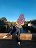 自由系牛仔褲女夏季2025新款高腰寬松天絲丹寧藍拖地休閑直筒闊腿褲子女 曬單實(shí)拍圖