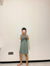 貓人（MiiOW）兒童睡裙割包皮術后專用衣服男童莫代爾夏款男孩睡衣手術裙子睡袍 淺綠 140  【建議身高130-140】 曬單實拍圖