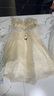 漢佺高端女童公主裙夏季蓬蓬紗女孩生日花童婚禮禮服鋼琴演奏演出服 淺香檳 130 適合體重50-55斤 曬單實(shí)拍圖