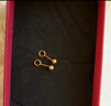 金至尊（3D-GOLD)黃金耳釘圓珠光面足金養(yǎng)耳棒耳環(huán)送女友自戴禮物按克計(jì)價(jià) 一對(duì)-金重1.03克-EF58002120 曬單實(shí)拍圖