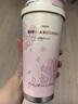 Vanow保溫杯櫻花女生咖啡陶瓷內膽吸管杯子家居館水杯教師節送老師禮物 曬單實(shí)拍圖