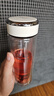 希諾雙層玻璃杯女士生日禮物水杯泡茶杯子2025新款高顏值花茶杯 XN-9393-米白色-320ML 曬單實(shí)拍圖