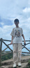 Foss Phil春夏季純棉工裝休閑褲子男寬松闊腿透氣傘兵沖鋒褲FPK27米白M 曬單實(shí)拍圖