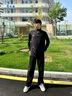 安德瑪（Under Armour）長(cháng)袖T恤男士彈力打底衫半拉鏈立領(lǐng)速干健身服跑步運動(dòng)上衣 黑色/指洞款/24600603-001 XL 曬單實(shí)拍圖