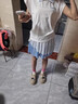 優(yōu)優(yōu)1點（Yoyo one）女童網(wǎng)球服套裝夏季2025新款兒童運動速干裙子大童涼感短袖polo衫 6125藍色+19027白色 150 150cm 曬單實拍圖