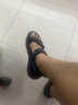 男鞋夏季新款男士涼鞋露趾時(shí)尚簡(jiǎn)約沙灘鞋男軟底防滑運(yùn)動(dòng)休閑鞋子 藍(lán)色 42 曬單實(shí)拍圖