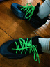 adidas愛德華茲1代低幫boost專業(yè)籃球鞋男女阿迪達斯   暗夜北冰洋藍/黑色/亮綠 鋒芒覺醒系列   40 曬單實拍圖