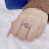 金宙18K金人工培育鉆石戒指女1克拉實(shí)驗(yàn)室培育鉆石群鑲鷹爪鉆戒送女友 18K金培育鉆D/IGI證書禮盒 50分 曬單實(shí)拍圖