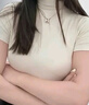 NOME螺紋半高領短袖t恤女2025夏季新款高級感緊身上衣 黑色 L  曬單實拍圖