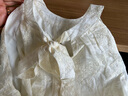 Olrain歐芮兒法式刺繡掛脖連衣裙女夏季度假吊帶蛋糕裙長裙 杏色 XL 曬單實拍圖