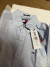 TOMMY JEANS【棉麻混紡】25春夏新款男裝純色商務(wù)休閑簡(jiǎn)約長(cháng)袖襯衫外套 淡藍色C3Q XS 曬單實(shí)拍圖