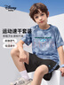 迪士尼（DISNEY）男童高彈干爽速干短袖套裝六一兒童節(jié)兩件套25夏DB421AA15灰140 曬單實(shí)拍圖