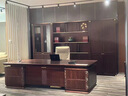 東業(yè)家具 新中式班臺老板桌烏金木辦公桌總裁桌2400*1050*760mm 曬單實拍圖