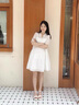 藍(lán)晨語依一字帶時裝涼鞋女2025夏季新款露趾防水臺名媛氣質(zhì)法式粗跟高跟鞋 米白色 37 (235mm) 曬單實拍圖