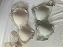 十月結晶 哺乳文胸上開(kāi)口無(wú)鋼圈內衣孕婦喂奶胸罩 膚色+藍色2件裝 XL碼 曬單實(shí)拍圖