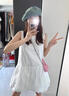 邦帛世連衣裙女白色無袖背心連衣裙2025夏季新款設(shè)計感小眾花苞蓬蓬裙 花苞連衣裙 M 曬單實拍圖