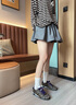 ASH女鞋2025秋季新款KILL BILL真皮休閑鞋女百搭德訓(xùn)鞋平底板鞋潮 豹紋紫 38 曬單實(shí)拍圖