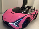 星辰皓蘭博基尼兒童電動(dòng)車(chē)四輪汽車(chē)雙人座玩具車(chē)可坐大人帶遙控寶寶童車(chē) 粉色四驅(qū)+MP4液晶屏+24V15AH 皮座+大人座位+軟輪+遙控+搖擺 曬單實(shí)拍圖