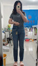 Levi's李維斯女士724高腰修身直筒顯瘦美式復(fù)古小資ins風(fēng)牛仔褲 淺藍(lán)色 27 (28) 曬單實(shí)拍圖