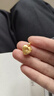 曼卡龍綾羅心夢黃金掛墜吊墜足金鑲嵌鋯石5D手工拉絲生日禮物 綾羅心夢掛墜 0.9g 曬單實拍圖