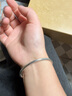 梵際銀手鐲女9999足銀素圈光面閉口實心簡約小眾年輕款送女友七夕禮物 20克-內(nèi)徑58mm 建議體重106-120 曬單實拍圖