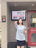 真維斯（JEANSWEST）純棉短袖女夏2025新款小眾設計感上衣寬松休閑韓版圓領(lǐng)女款t恤衫 天藍 許愿小兔_K S 曬單實(shí)拍圖