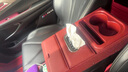 斯曼思車載扶手箱增高墊多功能收納盒抽紙盒中央扶手水杯架汽車用品木盒 米色 35*20*7cm 曬單實拍圖