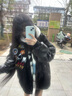 卡圖弛國潮美式棒球服皮袖夾克男春秋季潮流個性情侶刺繡涂鴉外套 黑色 XL 曬單實拍圖