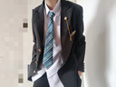 誓從anzmo販賣元?dú)馊障祵W(xué)院風(fēng)dk制服西服套裝春秋新款西裝外套男jk女 黑色西服+襯.衫藏青.領(lǐng).帶+黑色 M （推薦80-100斤） 曬單實(shí)拍圖