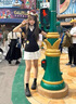 具趣學院風假兩件polo領連衣裙女夏季新款小個子黑白撞色百褶短裙 黑色（衣服圖標隨機） M 98-108斤 曬單實拍圖