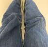 皮爾卡丹牛仔褲女夏季簡(jiǎn)約綿柔透氣休閑顯瘦有型直筒闊腿褲復(fù)古藍(lán)XL 曬單實(shí)拍圖