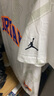 NIKE  JORDAN 耐克童裝男童短袖T恤新款兒童暗紋滿(mǎn)印短T上衣 純白色 160 /80 【建議身高158-170cm】 曬單實(shí)拍圖