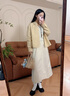 森馬（Semir）[商場同款]半身裙女磨毛純棉長裙2025秋氣質(zhì)純色傘裙101525120002 曬單實拍圖