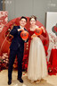 德雙曼訂婚全套布置訂婚KT背景板布置掛布裝飾條幅餐用品訂婚宴背景布置 【花間序曲】基礎(chǔ)款 曬單實拍圖