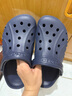 卡駱馳crocs七夕禮物洞洞鞋貝雅男鞋女鞋輕便耐磨一腳蹬拖鞋休閑鞋|10126 深藍(lán)-410 39 (240mm) 曬單實(shí)拍圖