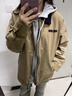 卡圖弛美式復(fù)古cleanfit工裝外套男早秋季高級感痞帥寬松教練夾克衫上衣 卡其色 XL 曬單實拍圖