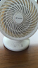 海爾（Haier） 電風(fēng)扇迷你USB手持充電臺式循環(huán)扇風(fēng)扇輕音辦公室桌面小型掛壁風(fēng)扇小型空氣循環(huán)扇學(xué)生宿舍風(fēng)扇 戶外風(fēng)扇+【氛圍燈】充電款LSF-CL101(W) 曬單實(shí)拍圖