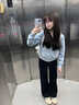 SNYDER WEAR2025新款氣質(zhì)女士外套短款衛(wèi)衣外套女百搭寬松上衣學(xué)院風(fēng)百搭外套 淺藍(lán)色（春秋短款外套） 常規(guī) S 建議80-100斤 曬單實拍圖