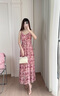 顏域西裝外套碎花吊帶連衣裙兩件套裝女士2025新款夏季搭配一整套 粉色 XL 曬單實(shí)拍圖