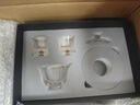 SUSHI CERAMICS茶具套裝輕奢水晶玻璃功夫茶具透明蓋碗1碗2杯高檔禮盒裝 曬單實(shí)拍圖