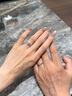 DRAGBOLL莫桑石鉆戒女儀式用婚戒對戒結婚一對求婚戒指送送女朋友生日禮物 女戒號數(shù)8-18號-男戒號數(shù)12-25號 曬單實拍圖