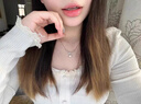 夢黛麗MENGDAILI莫桑鉆S999純銀麥穗項鏈秋冬輕奢小眾新款毛衣鏈送女友 銀色 曬單實拍圖